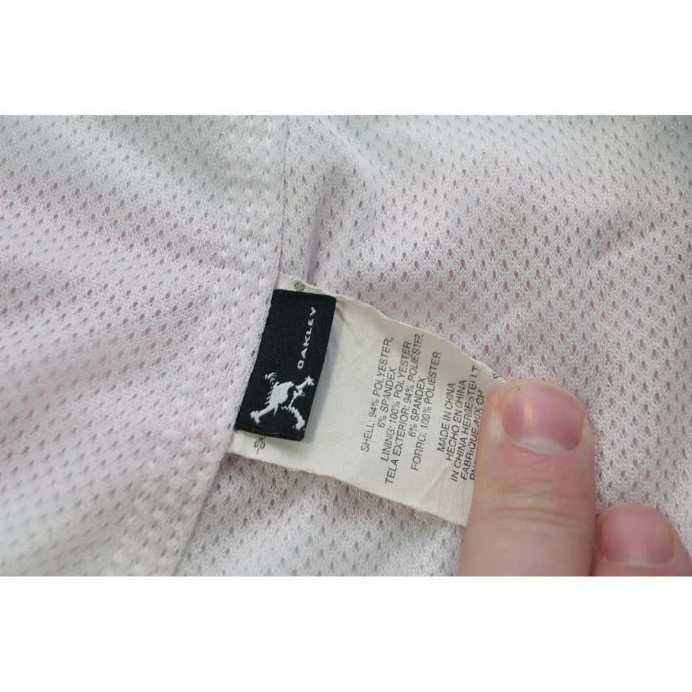 Oakley Board‎ Shorts Mens 36 White Teal Red Striped Swim Trunks Excellent